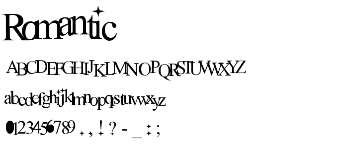 Romantic font