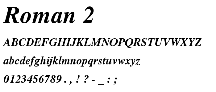 Roman_2 font