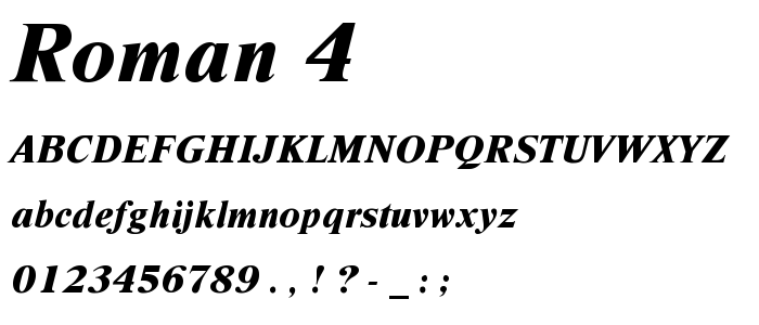 Roman_4 font