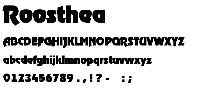 Roosthea font