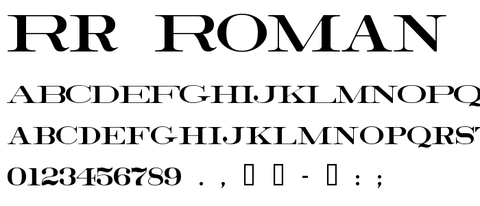 Rr_Roman font