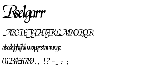 Rselgarr font