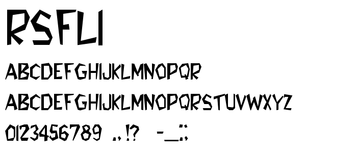 Rsflintf font