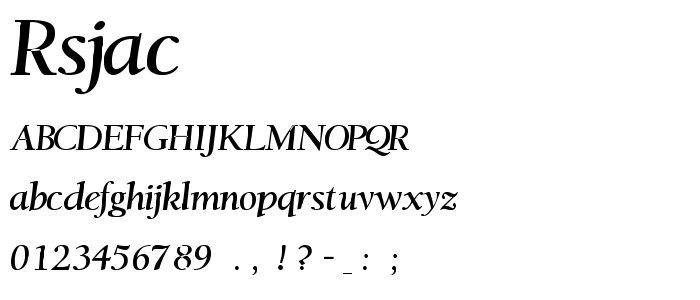 Rsjackso font