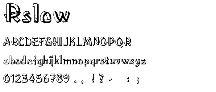 Rslowere font