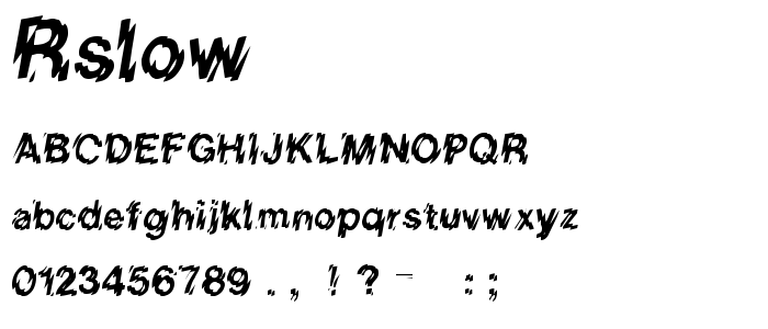 Rslowerw font