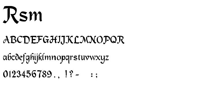 Rsmachum font