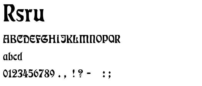 Rsrudels font