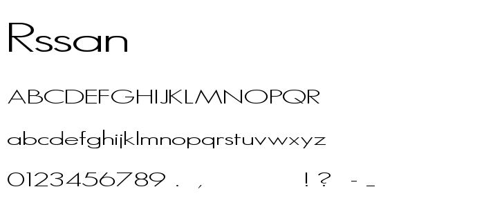 Rssanser font