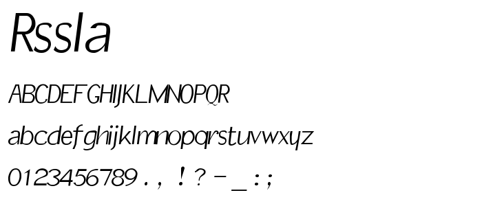 Rsslanti font