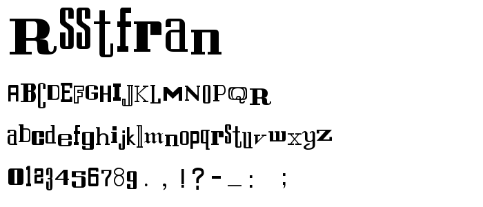 Rsstfran font