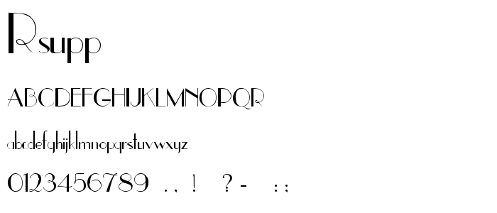 Rsuppere font