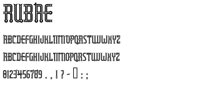 Rubae font