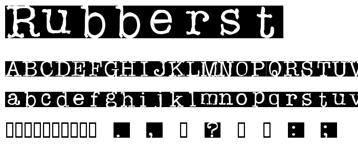 Rubberst font