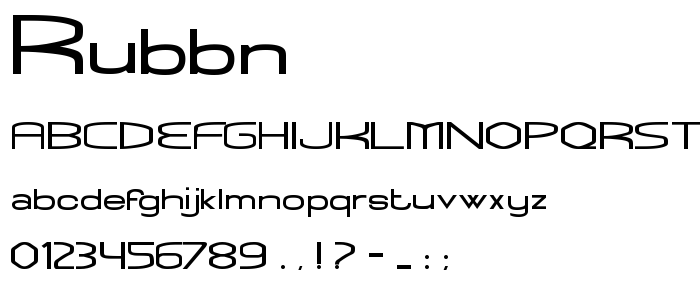 Rubbn font