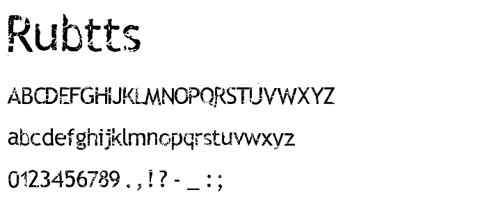 Rubtts font