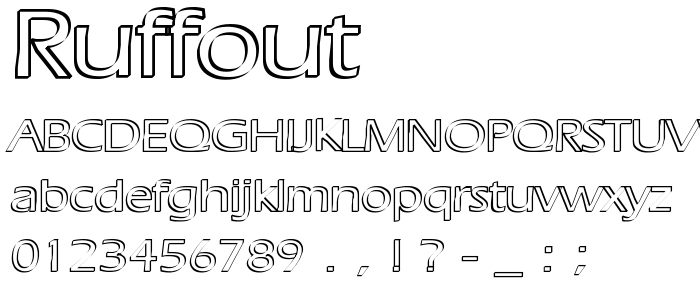 Ruffout font