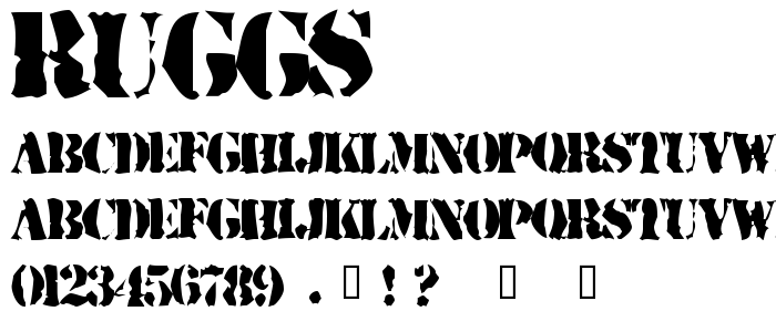 Ruggs font