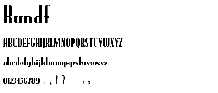 Rundf font