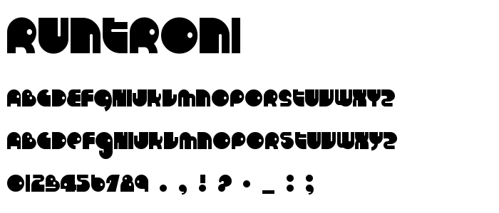 Runtron1 font