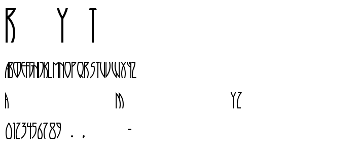 Runy_Tun font