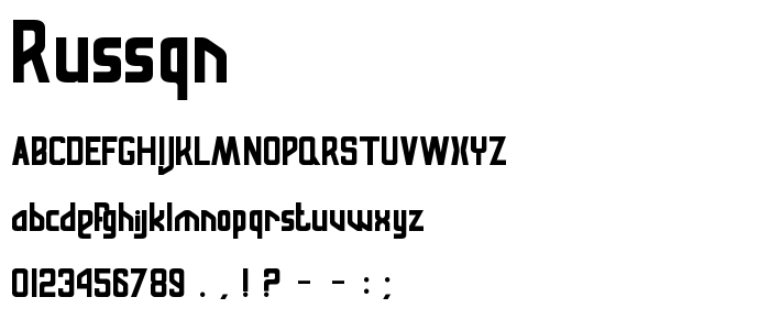 Russqn font