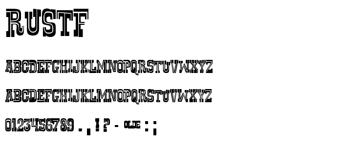 Rustf font