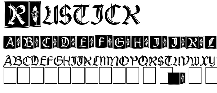 Rustick font