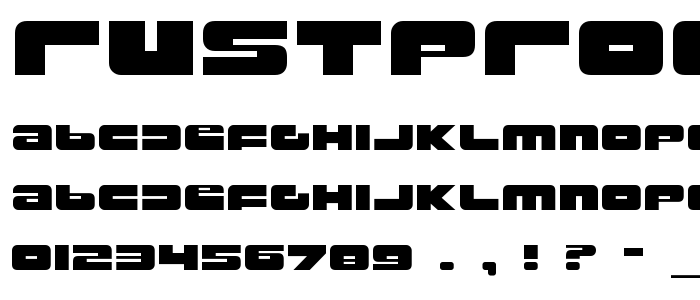 Rustproo font