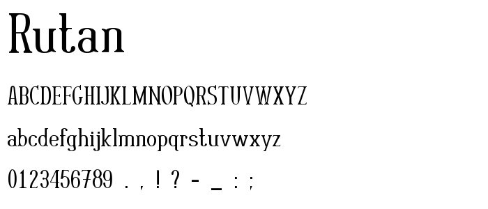 Rutan font