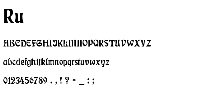 Ru font