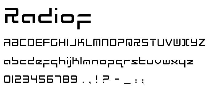 Radiof font