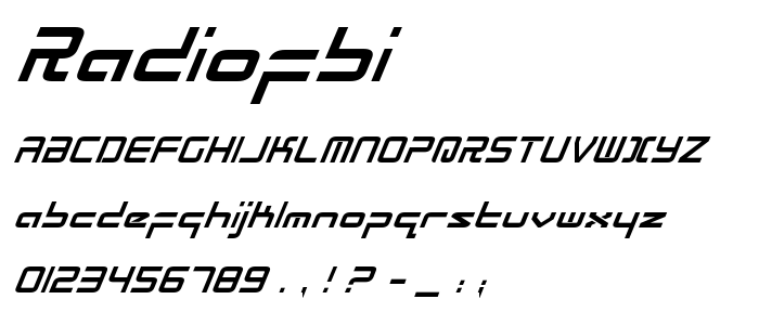 Radiofbi font