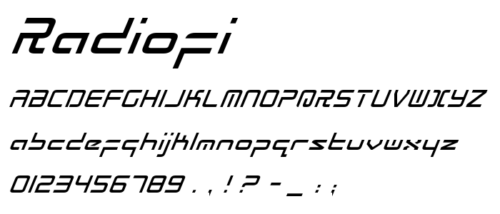 Radiofi font