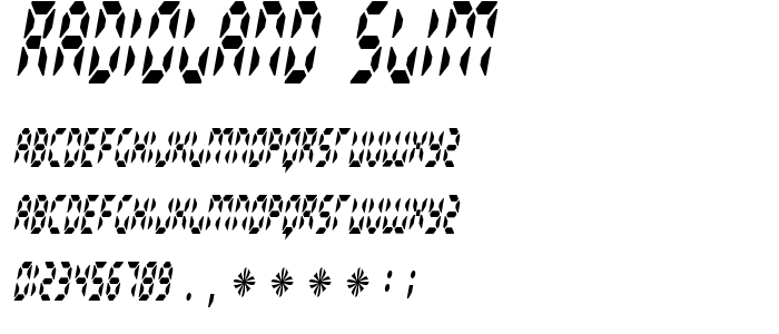 Radioland_Slim font