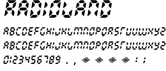 Radioland font