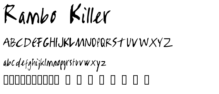 Rambo_Killer font