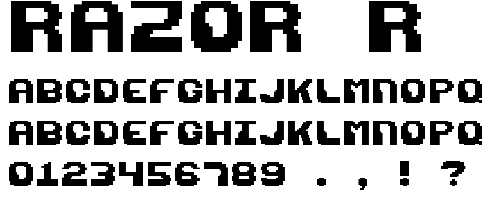 Razor_R font