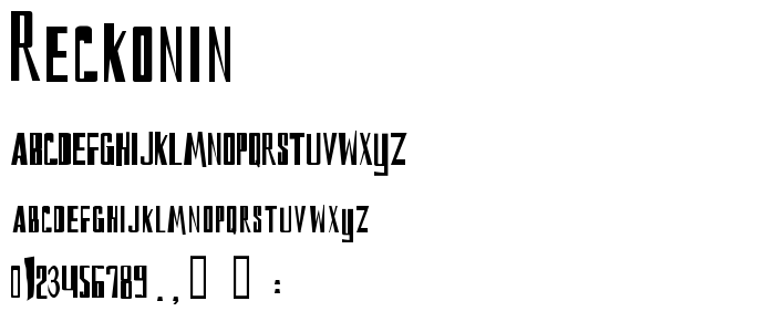 Reckonin font