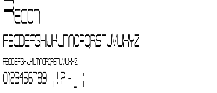 Recon font