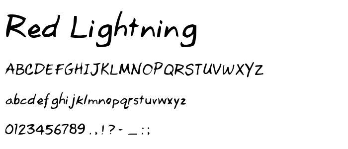 Red_Lightning font