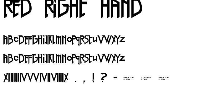 Red_Right_Hand font