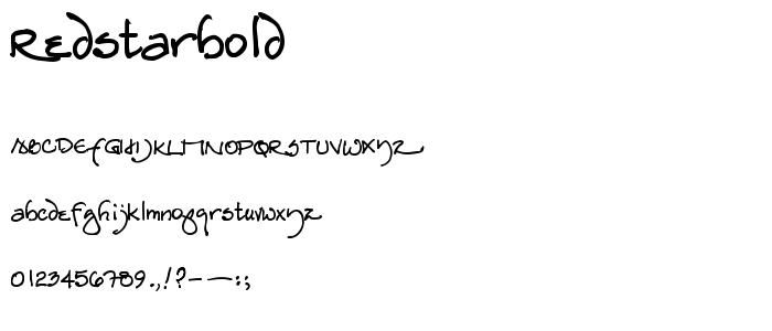 Redstarbold font