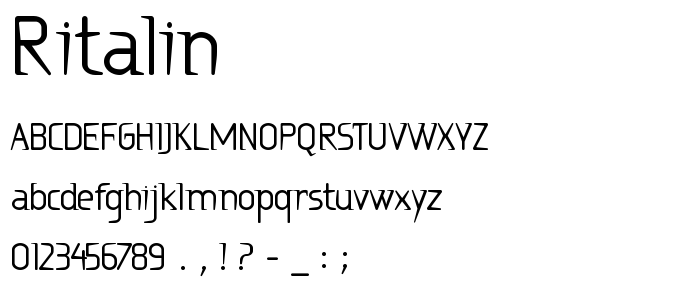 Ritalin font