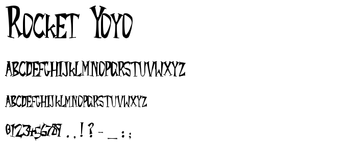 Rocket_Yoyo font