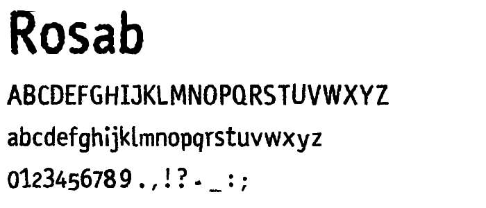 Rosab font