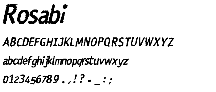 Rosabi font