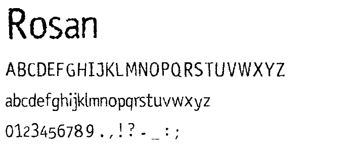 Rosan font