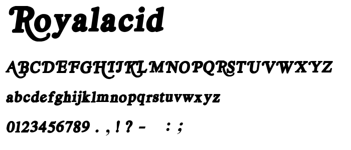 Royalacid font