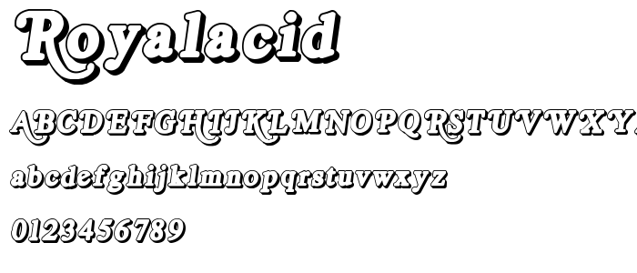 Royalacid_O font